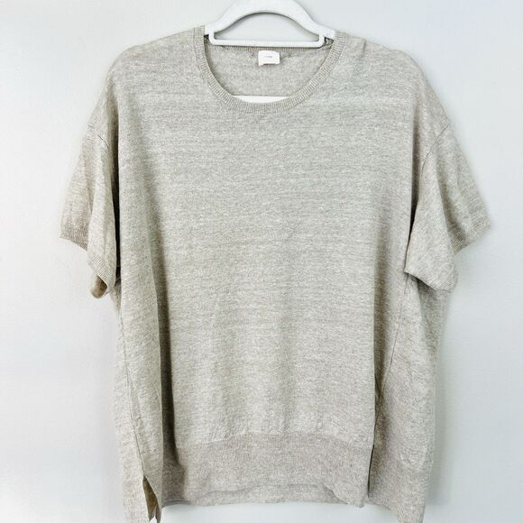 Tops - C.T. Plage 100% Linen Gray Breezy Flowy Blouse Top Lagenlook Resort Wear Size XL